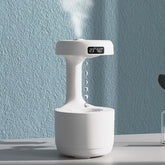Cloud Rain Drop Humidifier with LED Light & White Noise – Desktop Relaxation Diffuser (White)