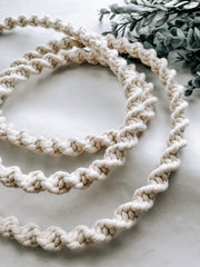 Macrame Phone Charger: Recycled Cotton Cable - Natural