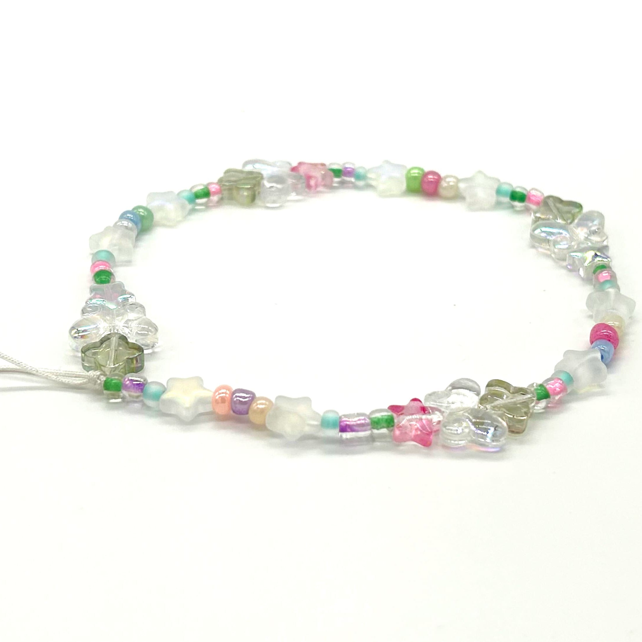Beaded Wristlet Lanyard Phone Strap Charm Fidget