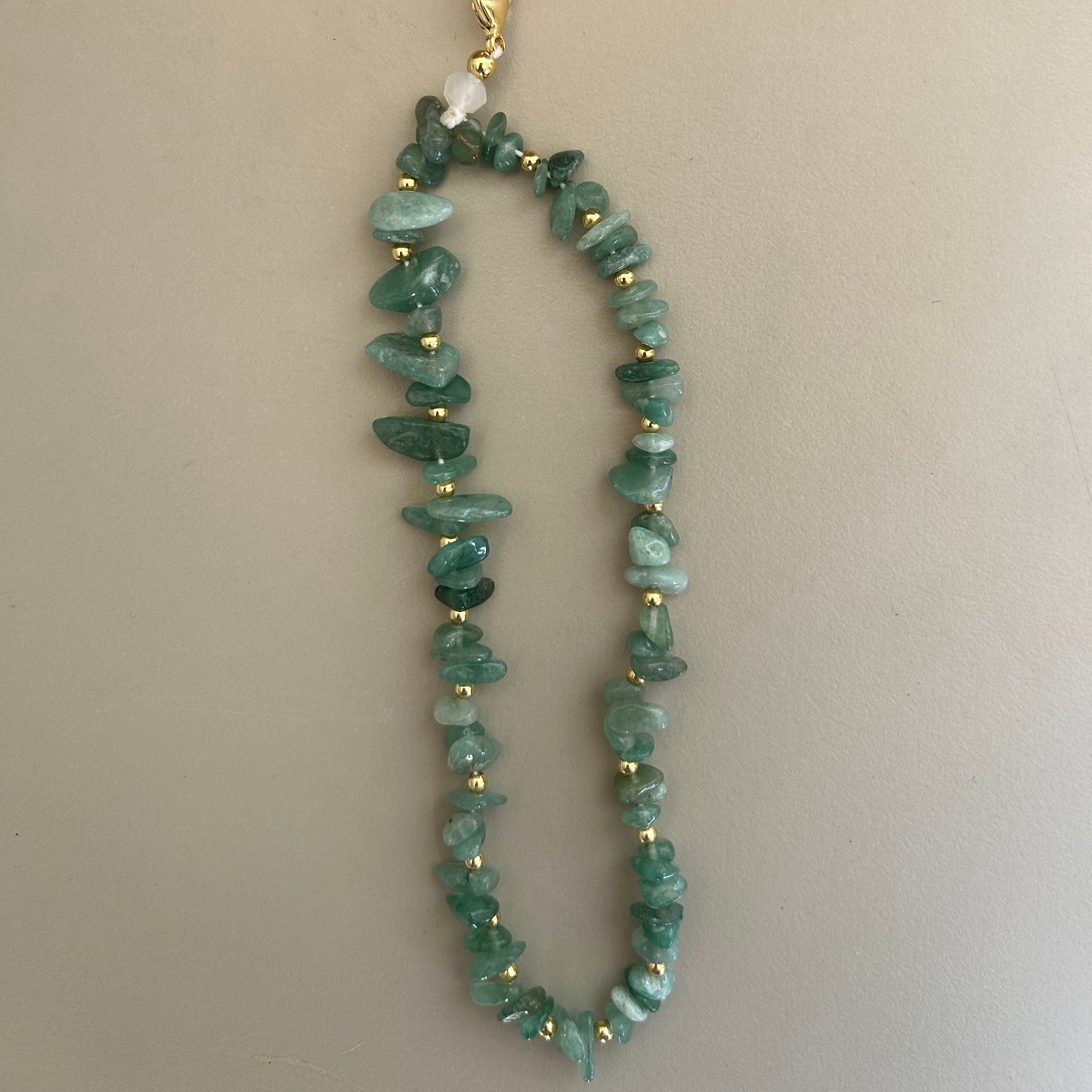 Aventurine Beaded Phone Charm