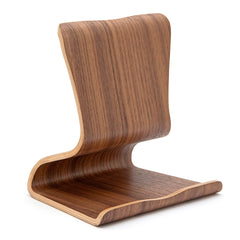 Plywood iPad Stand, Wood Tablet Holder, Phone Holder, Bookstand, Tablet Stand, Bent Plywood, Walnut