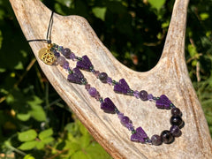 Amethyst Crystal Phone Charm: Butterfly Dream Lanyard, Fairy Core Accessory