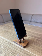 Wooden Phone Stand: Birch Desk Docking Station, Night Stand, iPad Stand, iPhone Holder