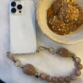 Beaded Phone Strap, Crystal Beaded Wrist Phone Strap, Wrist Phone Strap for iPhone, Beaded Phone Charm