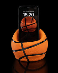 3D Printed Basketball Phone Holder: Sports Fan Desk Accessory