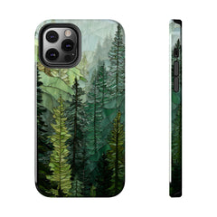 Stained Glass Pine Tree Forest Phone Case