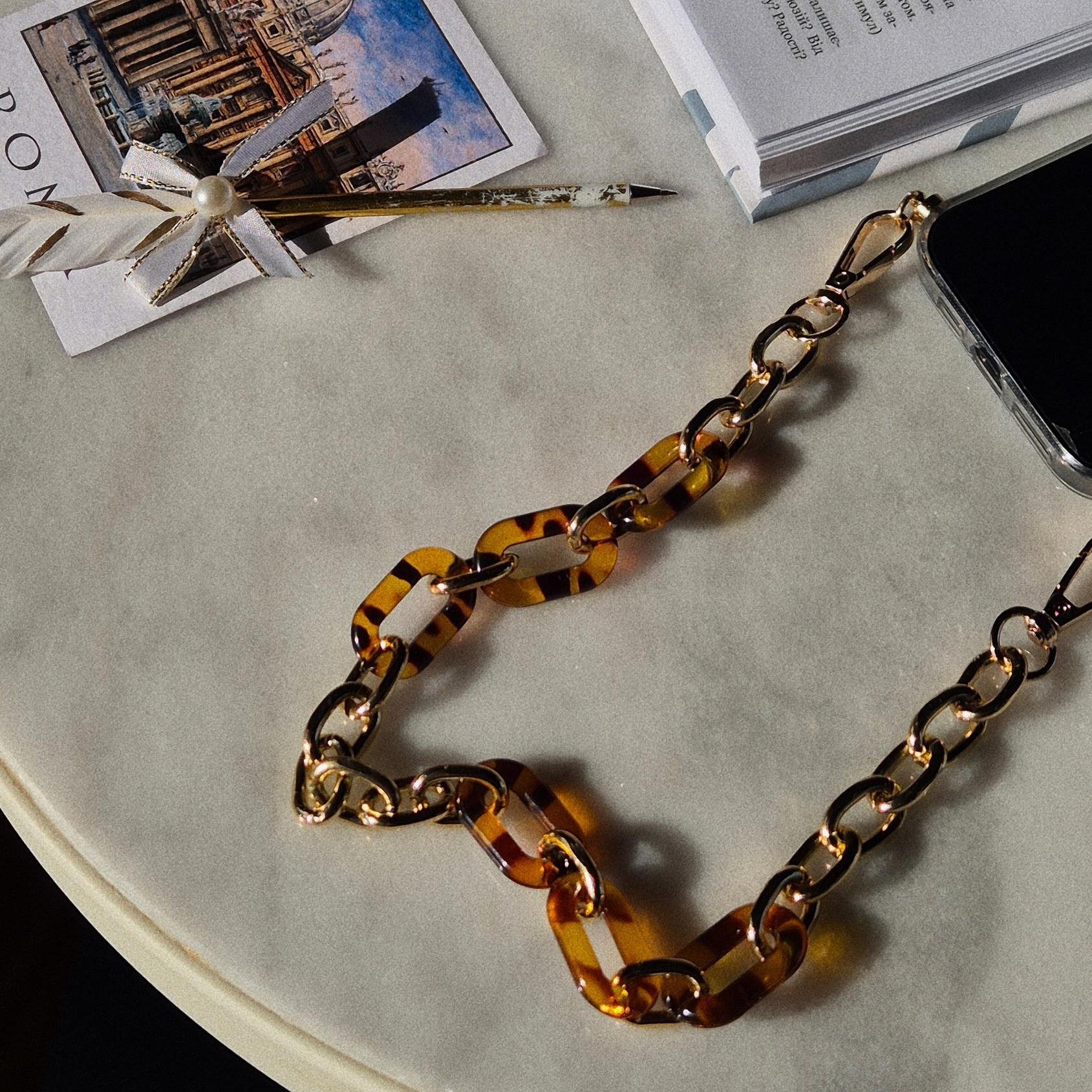 Phone Charm Strap, Beaded Phone Wrist Strap, Phone Charm Wristlet, Transparent Case with Universal Fit & Durable Clip