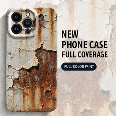 Rustic Patina iPhone Case – Vintage Weathered Metal Design with Full-Cover Print
