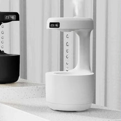 Cloud Rain Drop Humidifier with LED Light & White Noise – Desktop Relaxation Diffuser (White)