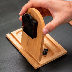 Docking Station Desk Organizer with Clock and Phone Stand