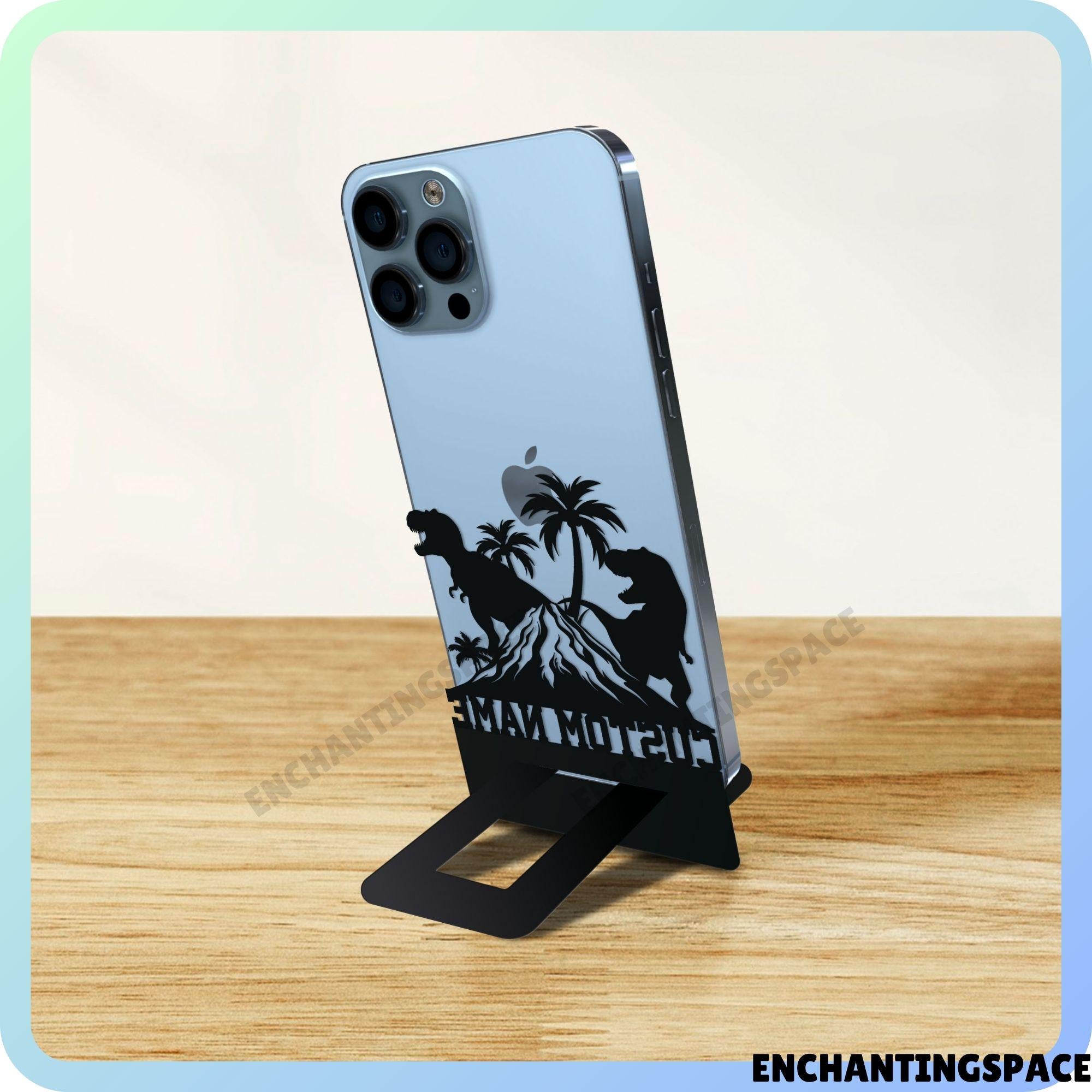 Personalized Golfer Metal Phone Stand, Phone Holder with Name for Desk Decor