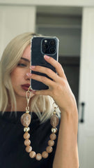 Beaded Phone Strap, Crystal Beaded Wrist Phone Strap, Wrist Phone Strap for iPhone, Beaded Phone Charm