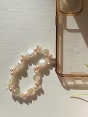 Phone Charm, Beaded Phone Strap, Pearl Strap, Elegant Phone Strap
