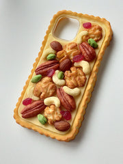Caramel Nut Tart Cherry Pie Polymer Clay Phone Case