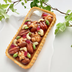 Caramel Nut Tart Cherry Pie Polymer Clay Phone Case