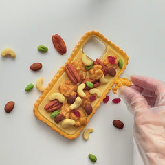 Caramel Nut Tart Cherry Pie Polymer Clay Phone Case