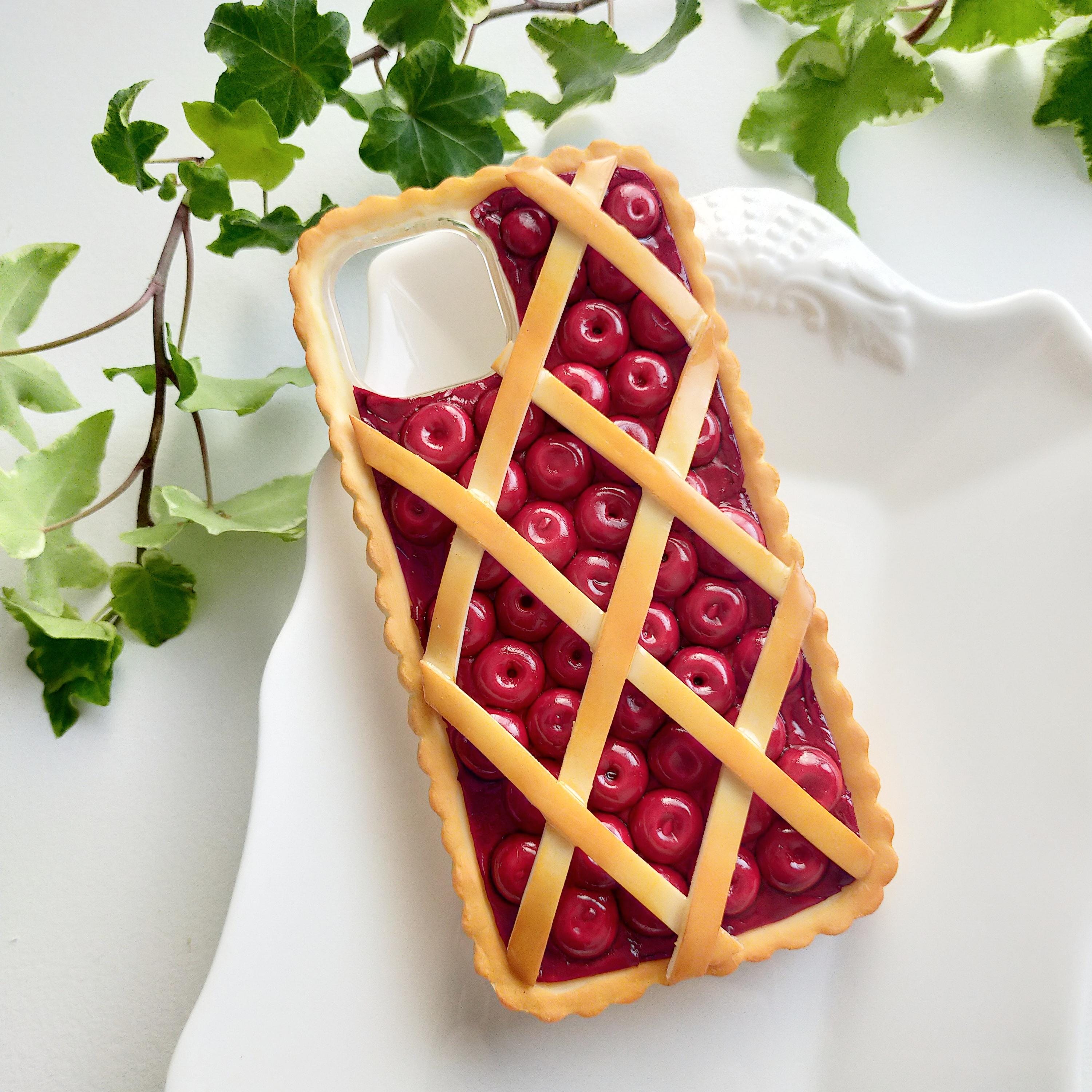 Caramel Nut Tart Cherry Pie Polymer Clay Phone Case