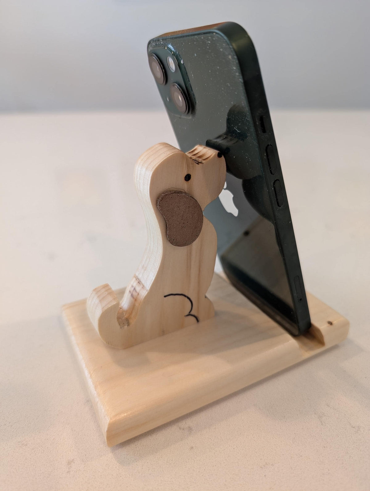 Wooden phone stand