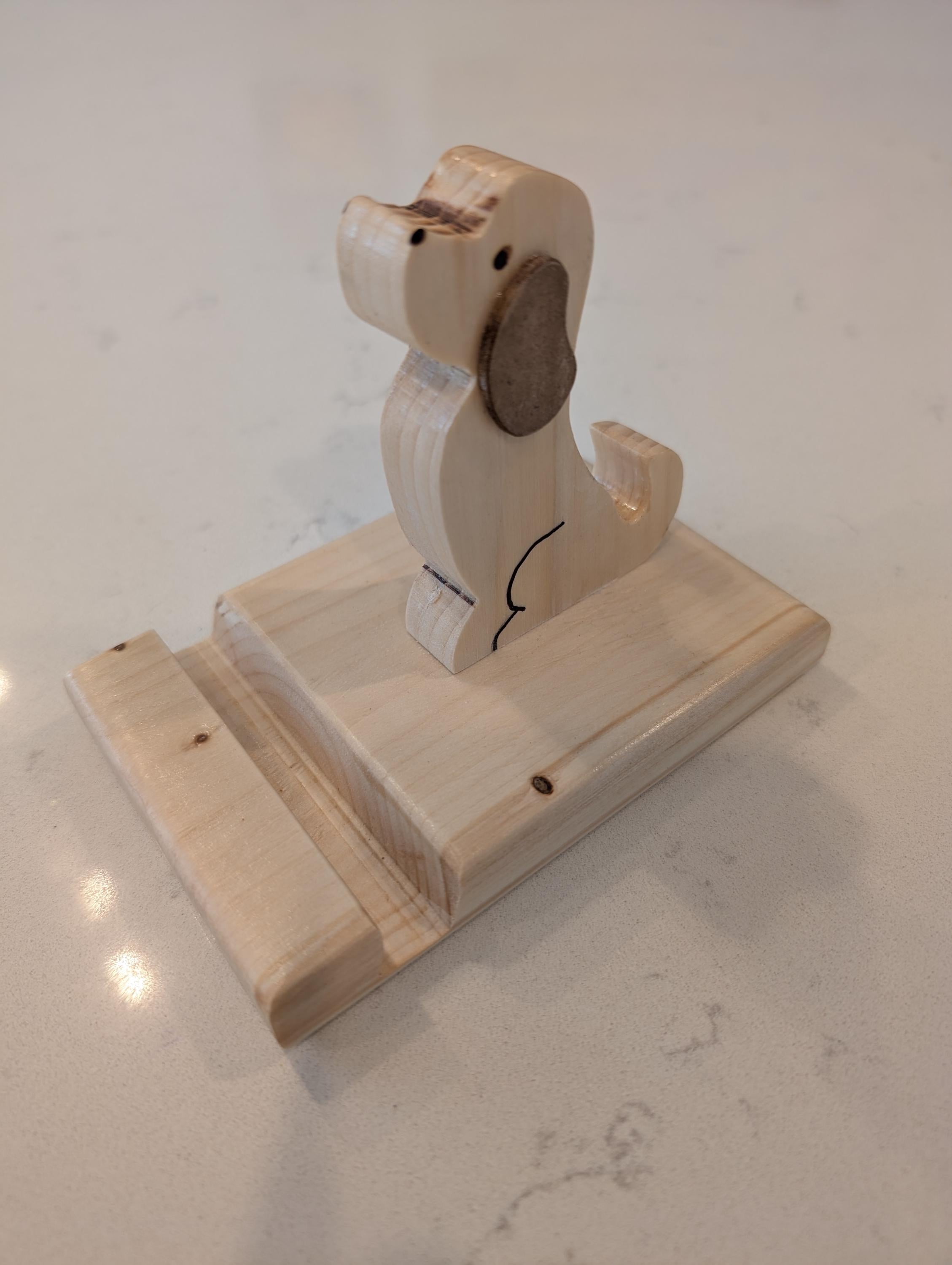 Wooden phone stand