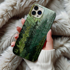 Stained Glass Pine Tree Forest Phone Case