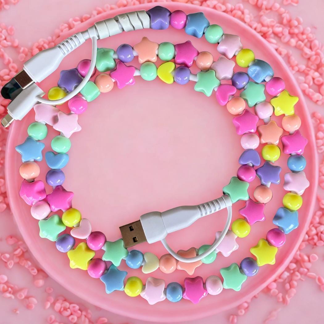 Beaded Fancy 4-IN-1 iPhone/type C phone charger