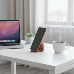 Ebony Capybara Phone Stand and Figurine, Animal Desk Decor