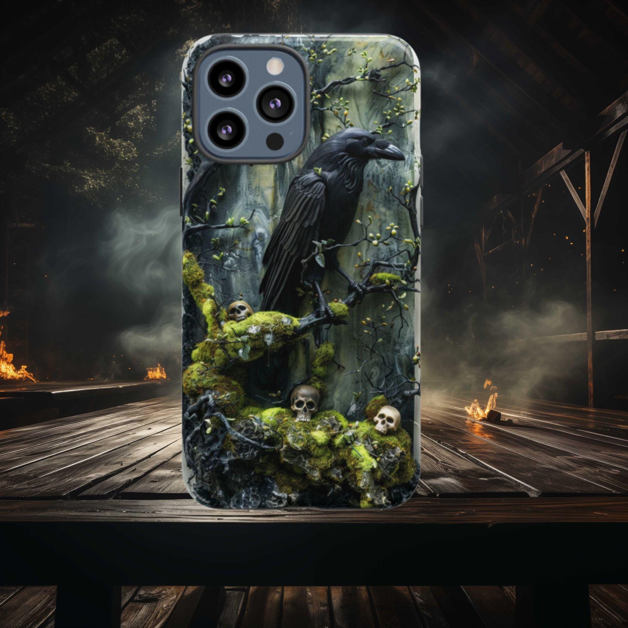 Gothic Raven Phone Case