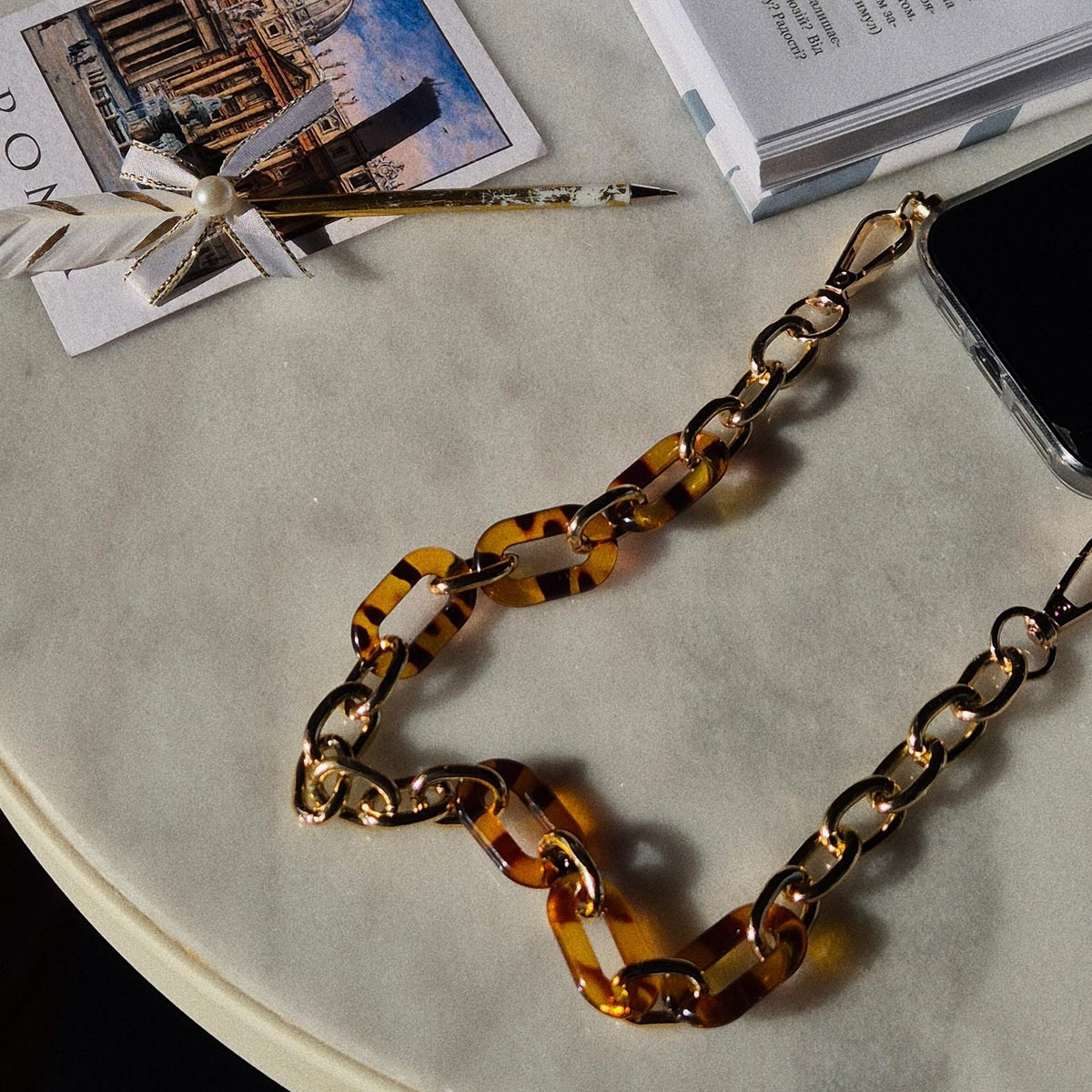 Phone Charm Strap, Beaded Phone Wrist Strap, Phone Charm Wristlet, Transparent Case with Universal Fit & Durable Clip