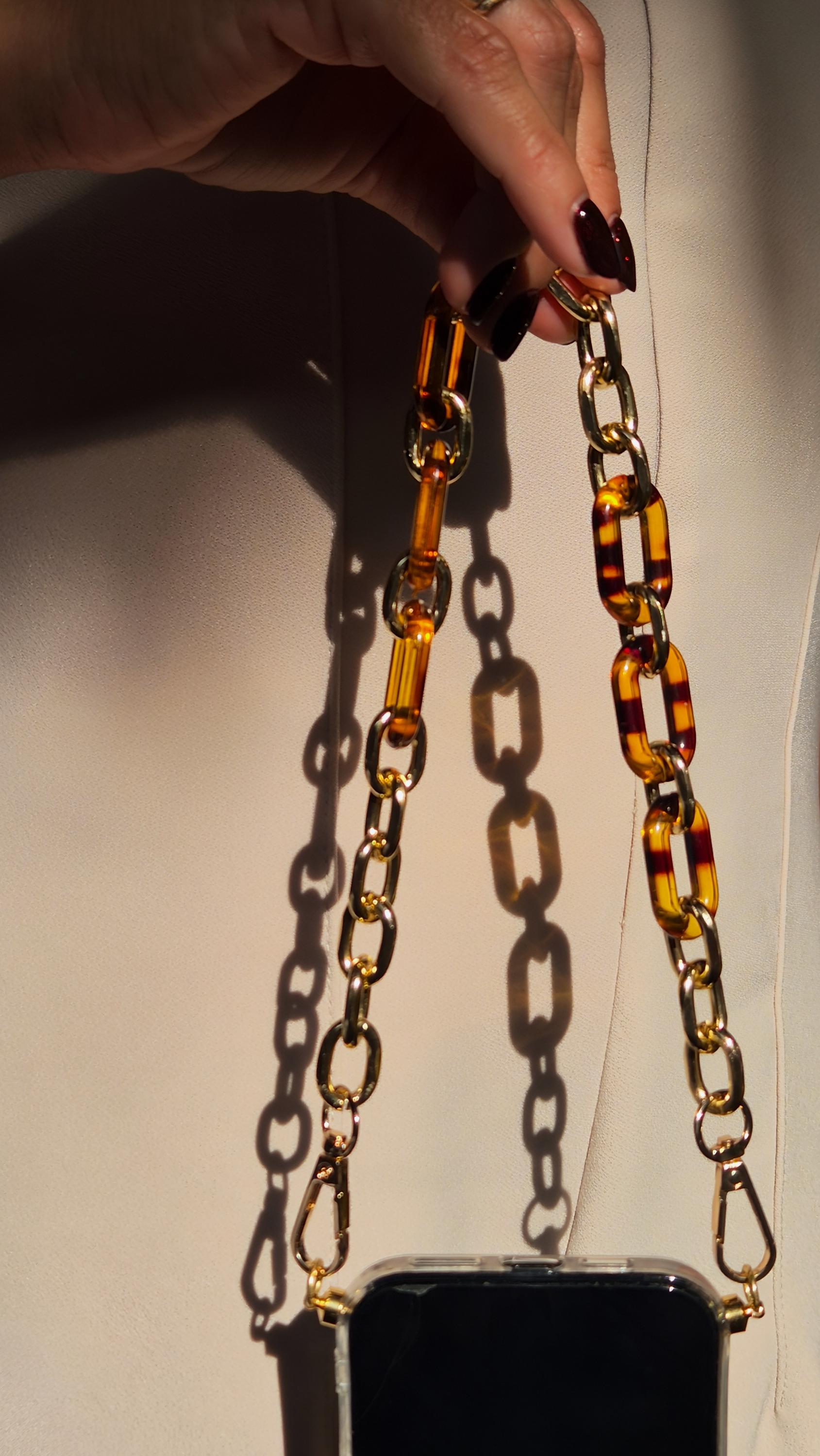 Phone Charm Strap, Beaded Phone Wrist Strap, Phone Charm Wristlet, Transparent Case with Universal Fit & Durable Clip