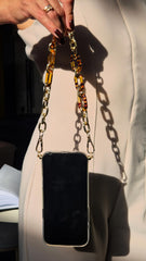 Phone Charm Strap, Beaded Phone Wrist Strap, Phone Charm Wristlet, Transparent Case with Universal Fit & Durable Clip