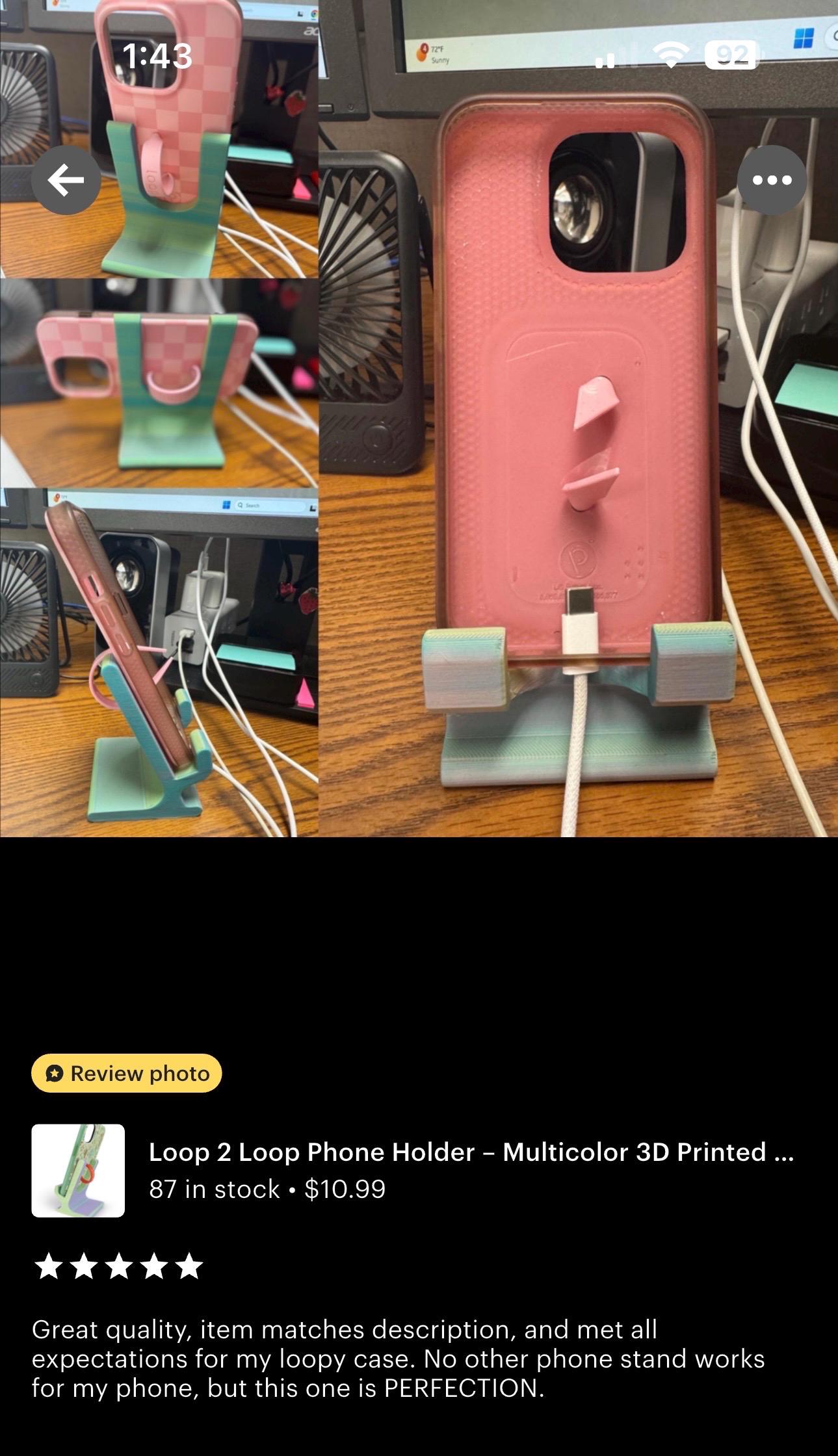Phone Stand for PopSocket and Loop Cases