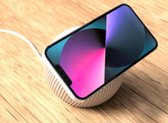 Apple MagSafe Uno Stand – Modern Spherical Magnetic iPhone Charging Stand | Minimal Desk & Nightstand Dock