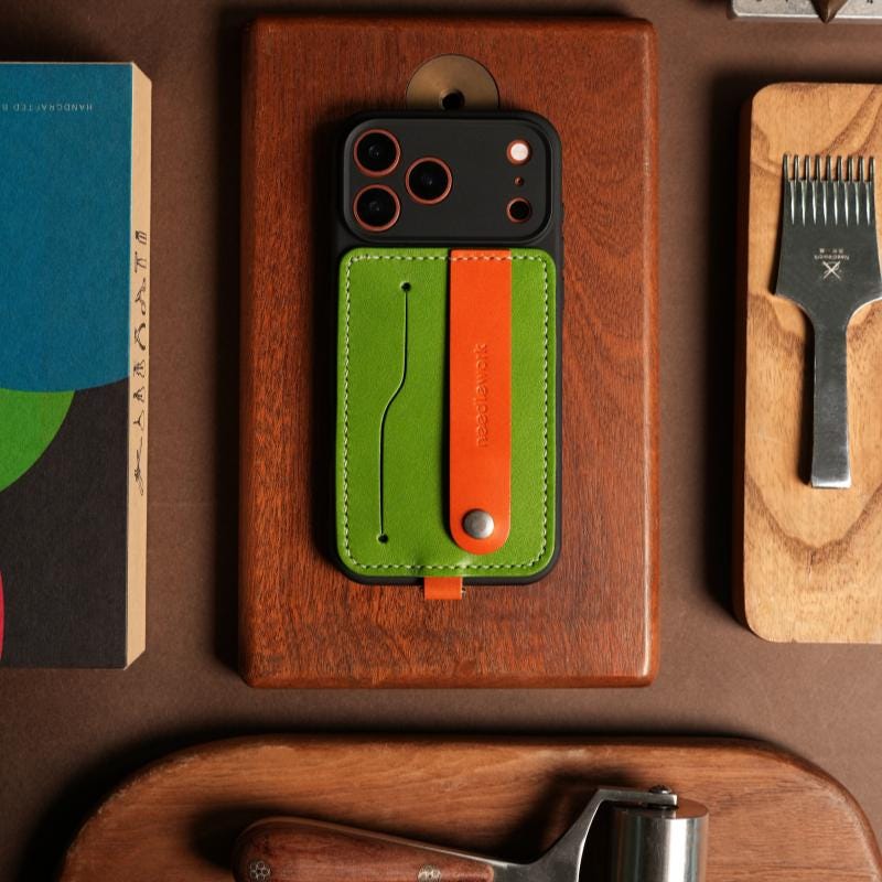 Personalized Leather iPhone Case with Pouch Hanging-neck Strap: iPhone 11/12/13/14/15/16/17 Card holder Crossbody Phone Case