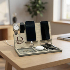 Personalized Wooden Docking Station