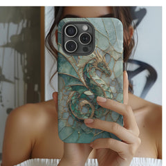 stained glass dragon phone case