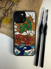 Legendary Dragon Monster Anime Videogame Wood Phone Case for iPhone, Google Pixel, Samsung Galaxy