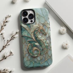 stained glass dragon phone case