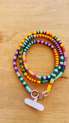 Long Crossbody Phone Strap, Colorful Lanyard, Rope Necklace, Hands Free Phone Accessory