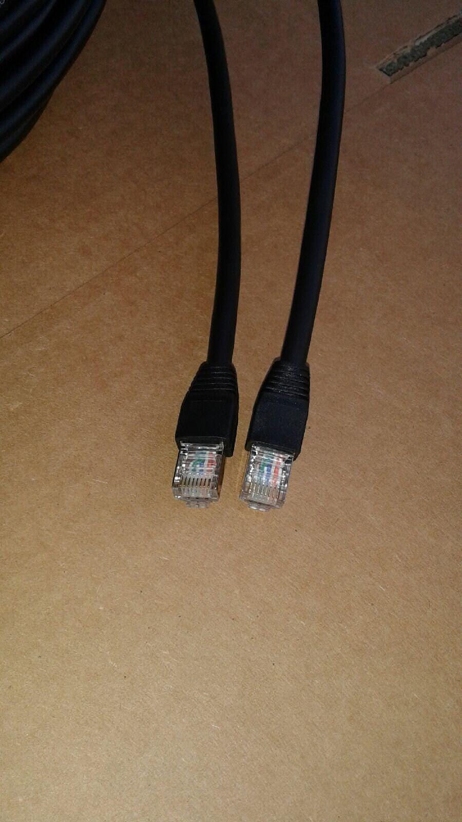50 FT CAT-5e Shielded Outdoor Indoor Ethernet UV Resistant Direct Bury RJ45 Waterproof Cable