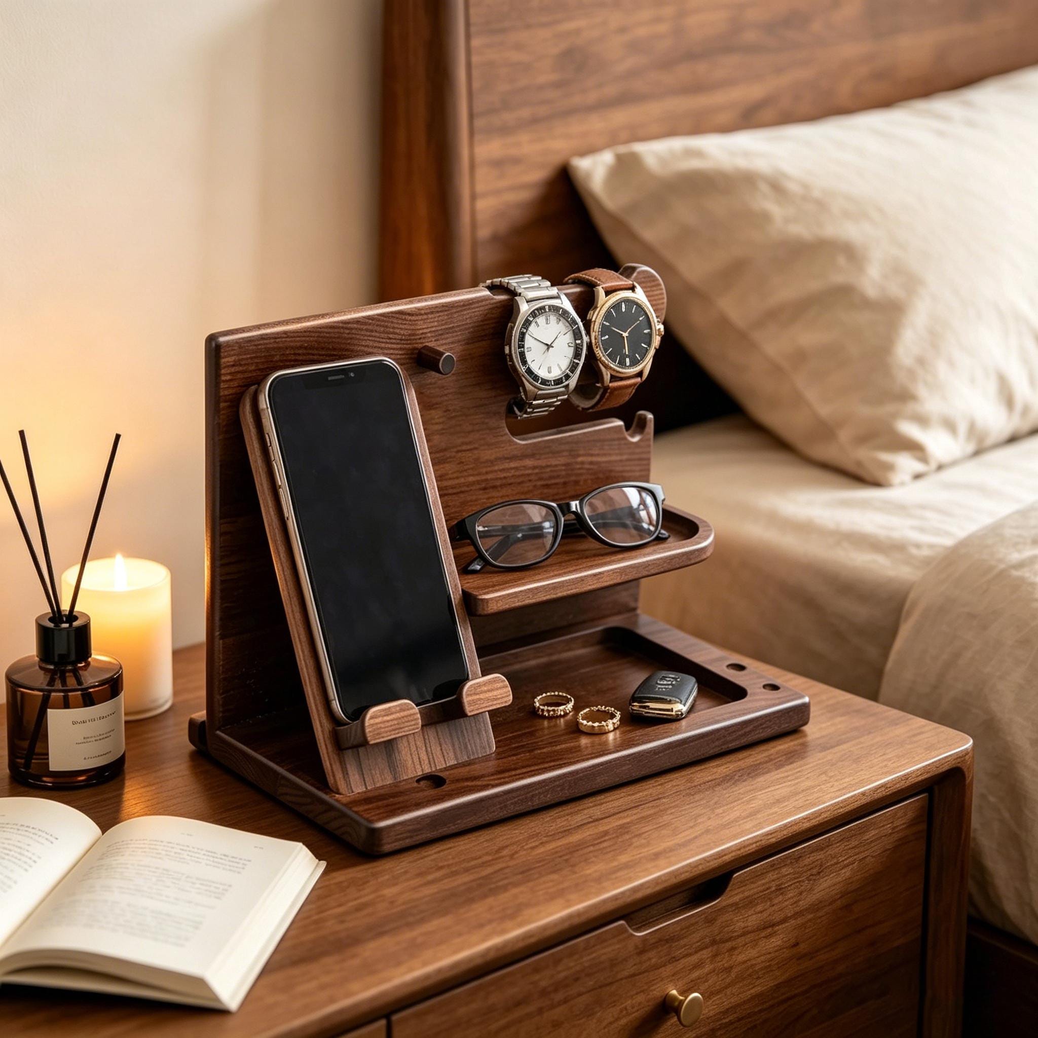 Personalized Wooden Stand Custom Engraved Desk Organizer