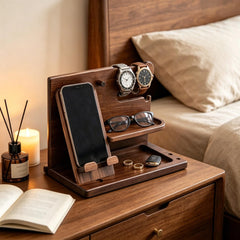 Personalized Wooden Stand Custom Engraved Desk Organizer